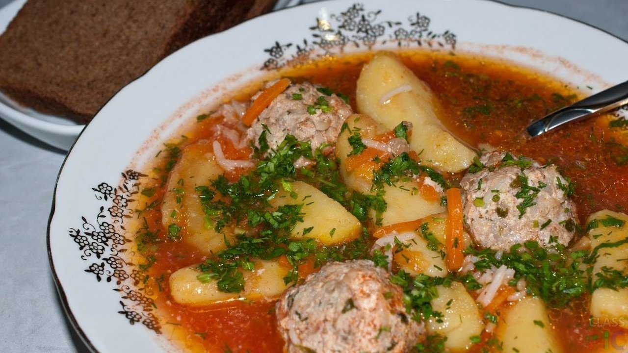 Суп с тефтелями — 5 пошаговых рецептов