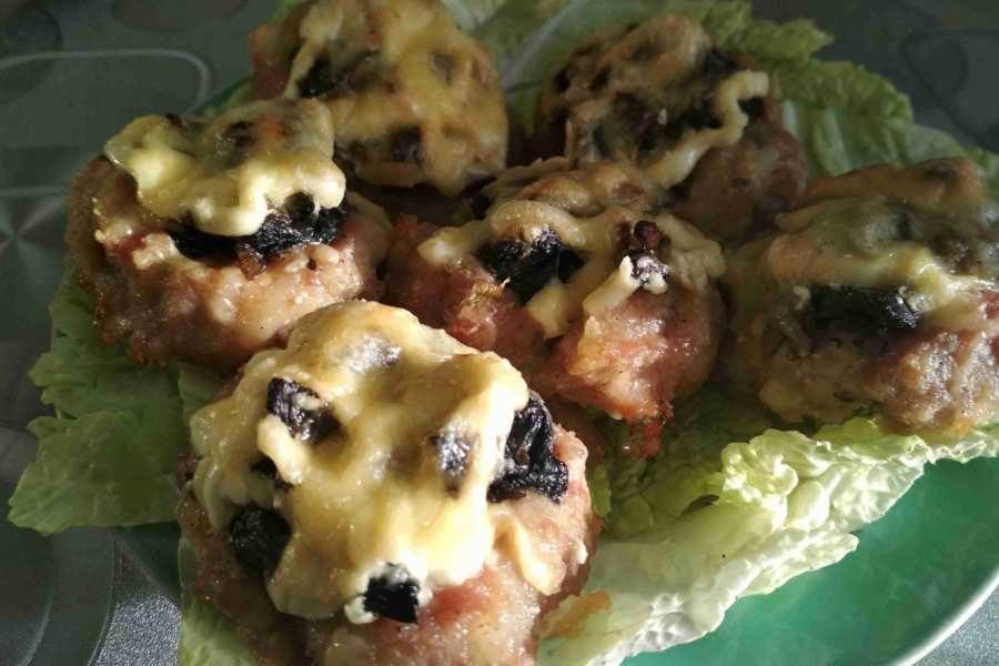 Мясные гнёзда с грибами, зеленью и сыром в духовке рецепт с фото и видео
