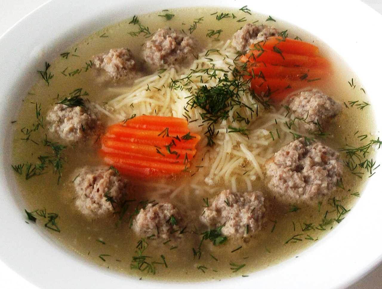 Суп с тефтелями и вермишелью рецепт с фото пошагово