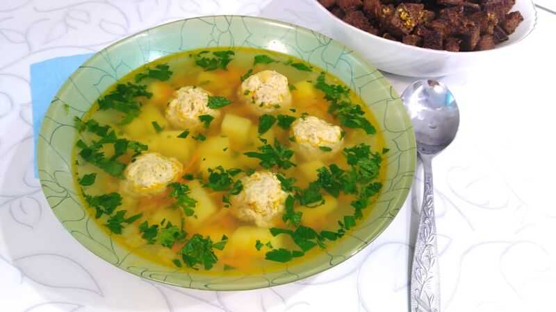 Рецепт супа с тефтелями и вермишелью