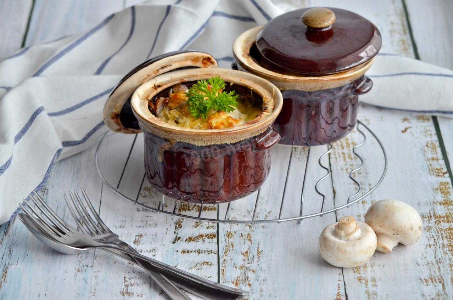 Жаркое "сливочное" с грибами и сыром – кулинарный рецепт