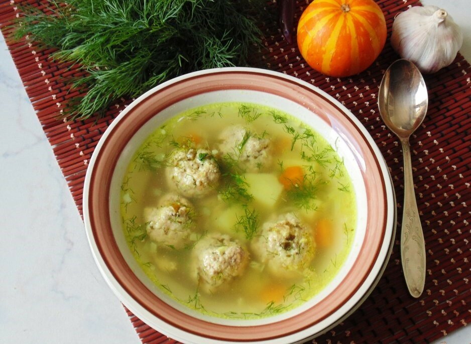 Суп с тефтелями - 5 пошаговых рецептов